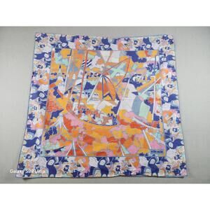 Nik Nik Scarf Square Vintage Artsy Abstract 70s Disco